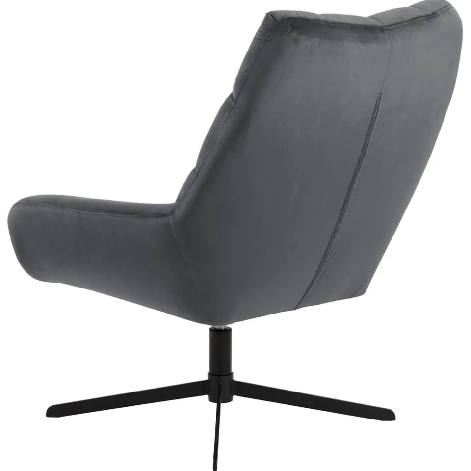 Lisomme Niek draaibare fauteuil velvet donkergrijs grijs, foto 3