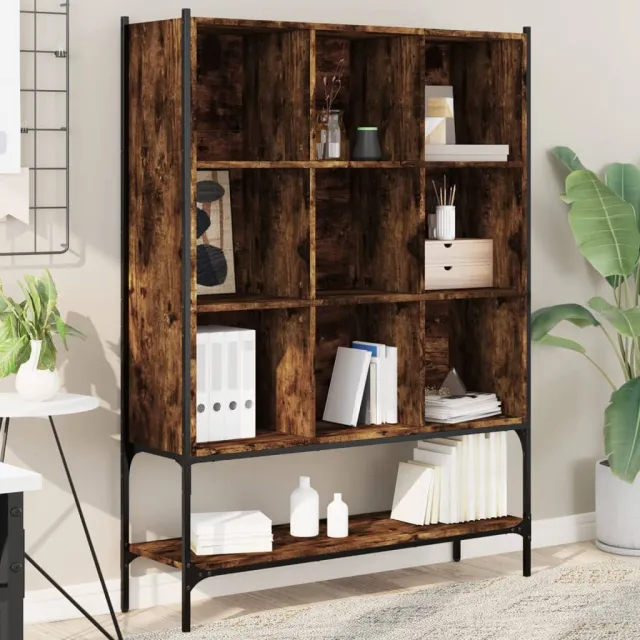 vidaXL Boekenkast 102x30x141,5 cm bewerkt hout gerookt eikenkleurig, foto 2