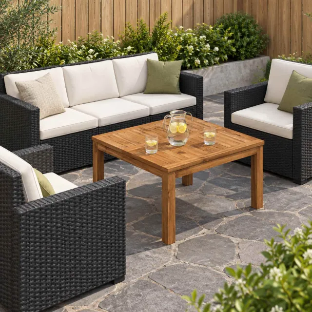 vidaXL Salontafel LAREN Naturel 60 x 60,5 x 36 cm Massief Acaciahout, foto 2
