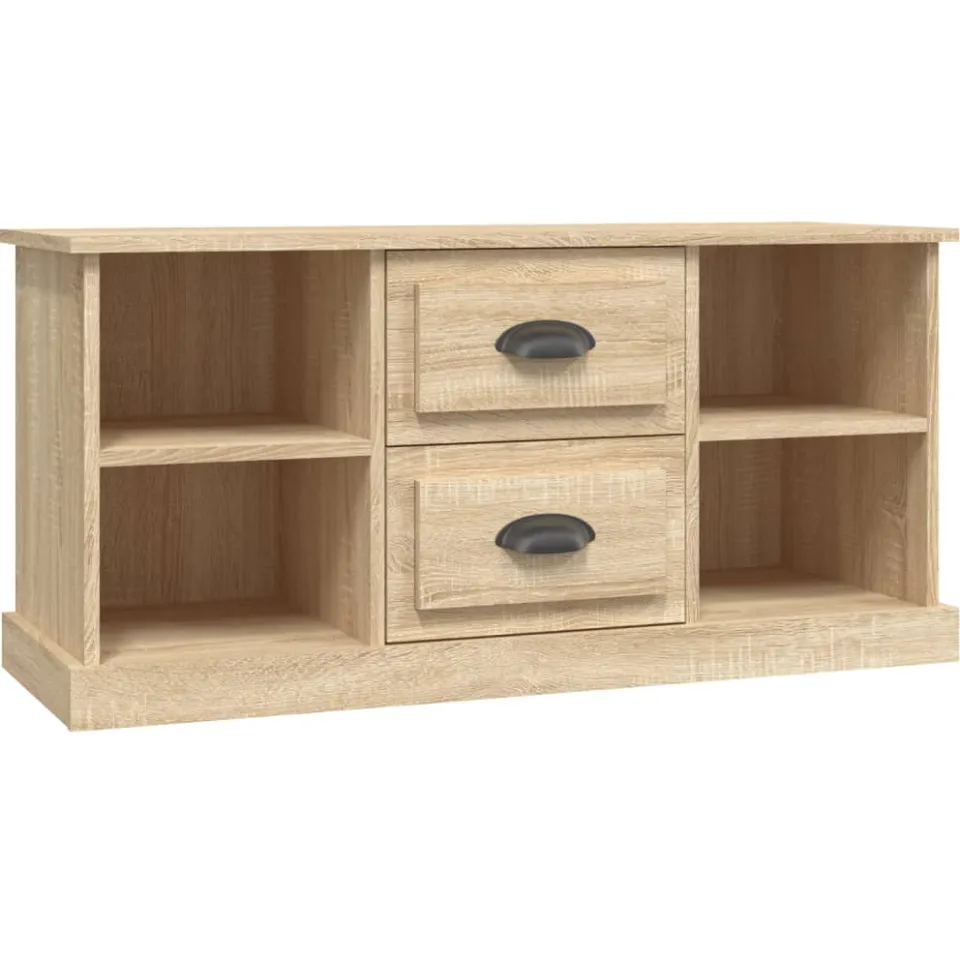 vidaXL Tv-meubel 99,5x35,5x48 cm bewerkt hout sonoma eikenkleurig Bruin