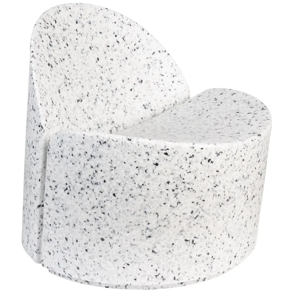 Zuiver Bloom outdoor fauteuil wit terrazzo