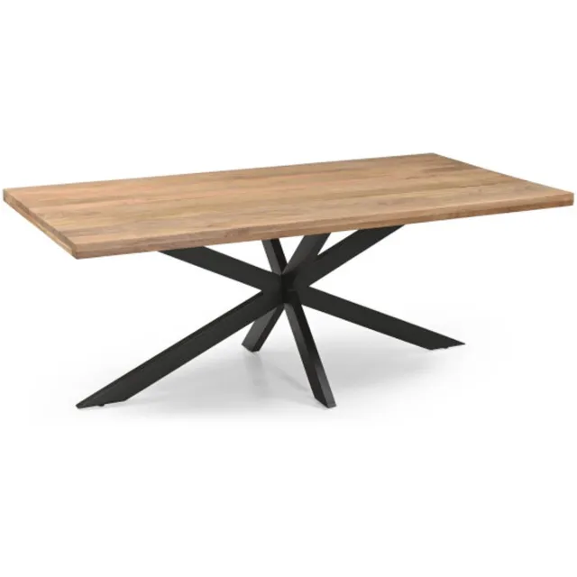 Meubelplaats Eettafel Colin Mangohout Rechthoek 5 cm Dik – 220x100x75 cm Naturel