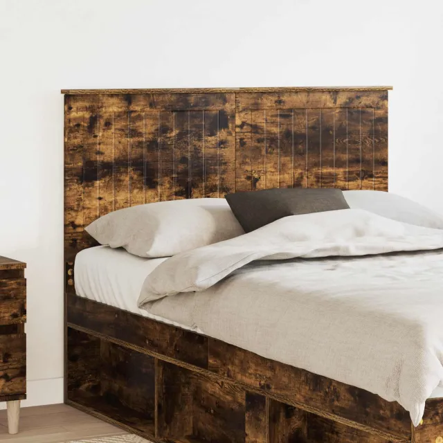 vidaXL Hoofdbord Gerookt eiken Bewerkt hout Bruin