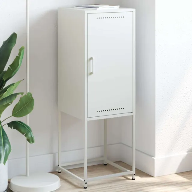 vidaXL Hoge kast 36x39x107 cm staal wit, foto 2