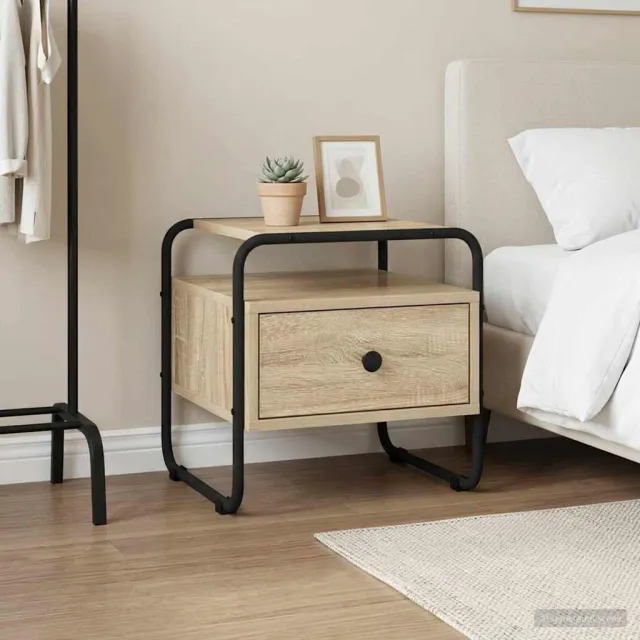 vidaXL Nachtkastje Sonoma Eiken 40 x 39.5 x 40 cm Bewerkt hout, foto 2