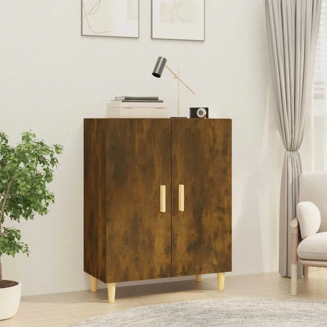 vidaXL Dressoir 70x34x90 cm bewerkt hout gerookt eikenkleurig Bruin
