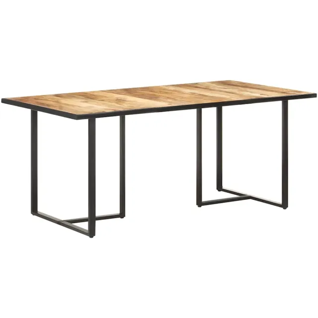 vidaXL Eettafel 180 cm ruw mangohout Bruin