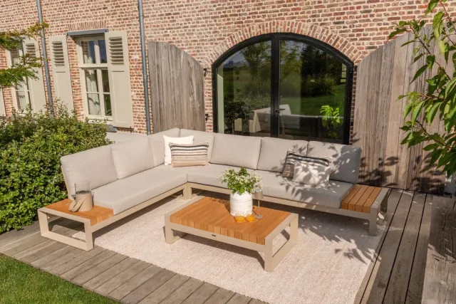 4 Seasons Outdoor Taste Matisse loungeset - Latte - 5 delig Taupe/Zand/Crème/Grijs/Beige