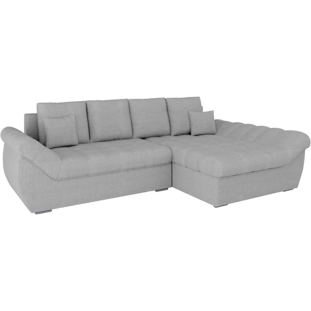 Homesy The Essence of Comfort Hoekbank ZAYA Modern Design Rechts Comfortabel Stijlvolle Hoekzetel lichtgrijs rechts