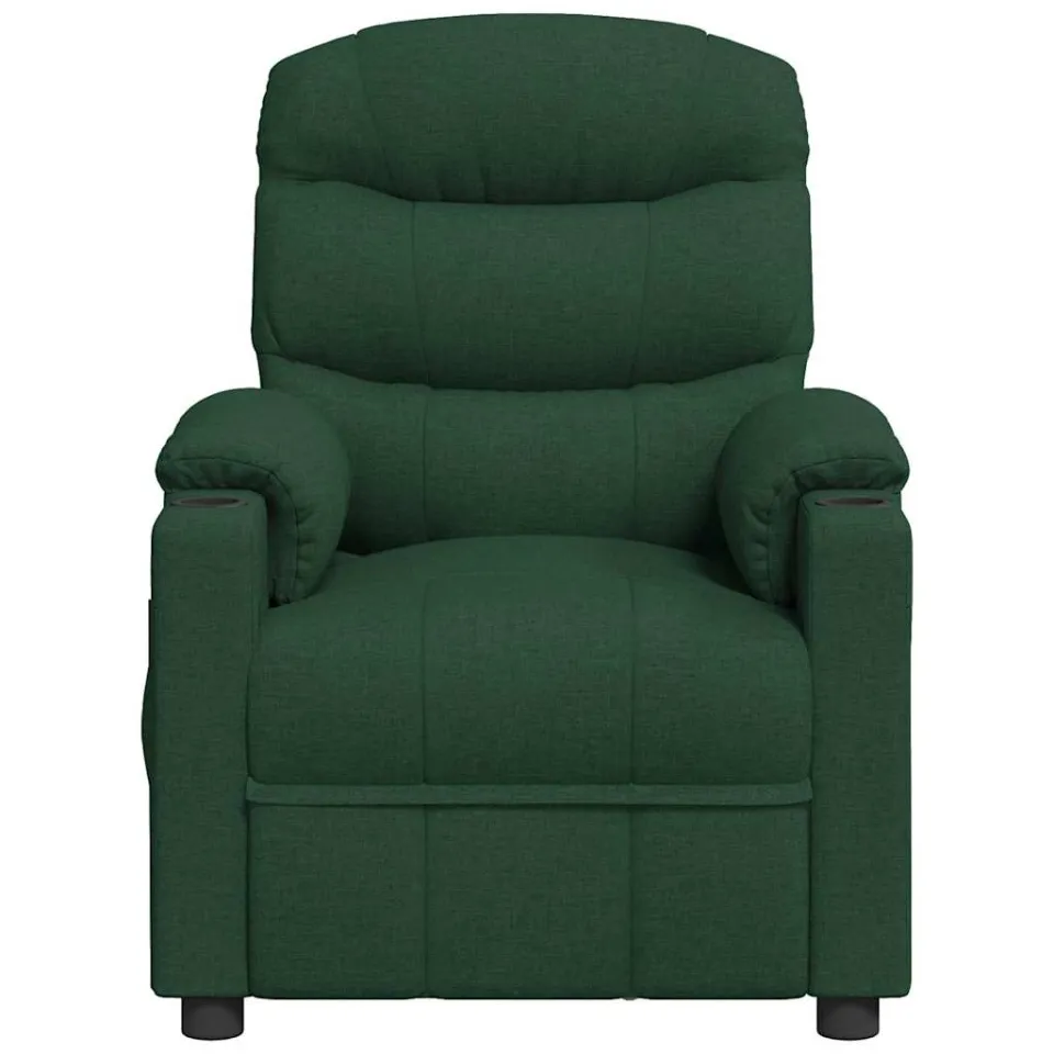 vidaXL Massagestoel stof donkergroen