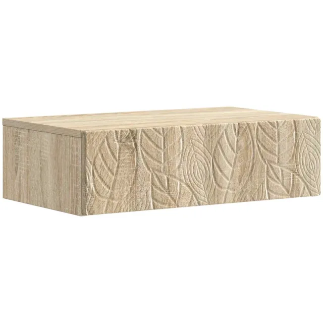 vidaXL Wandgemonteerde - Zijtafel - 87,5 - x - 34,5 - x - 17 - cm - Bewerkt - hout Sonoma eiken