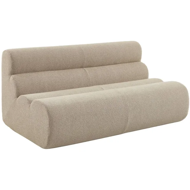 sweeek Getextureerde bouclé tweezits fauteuil - nova Beige