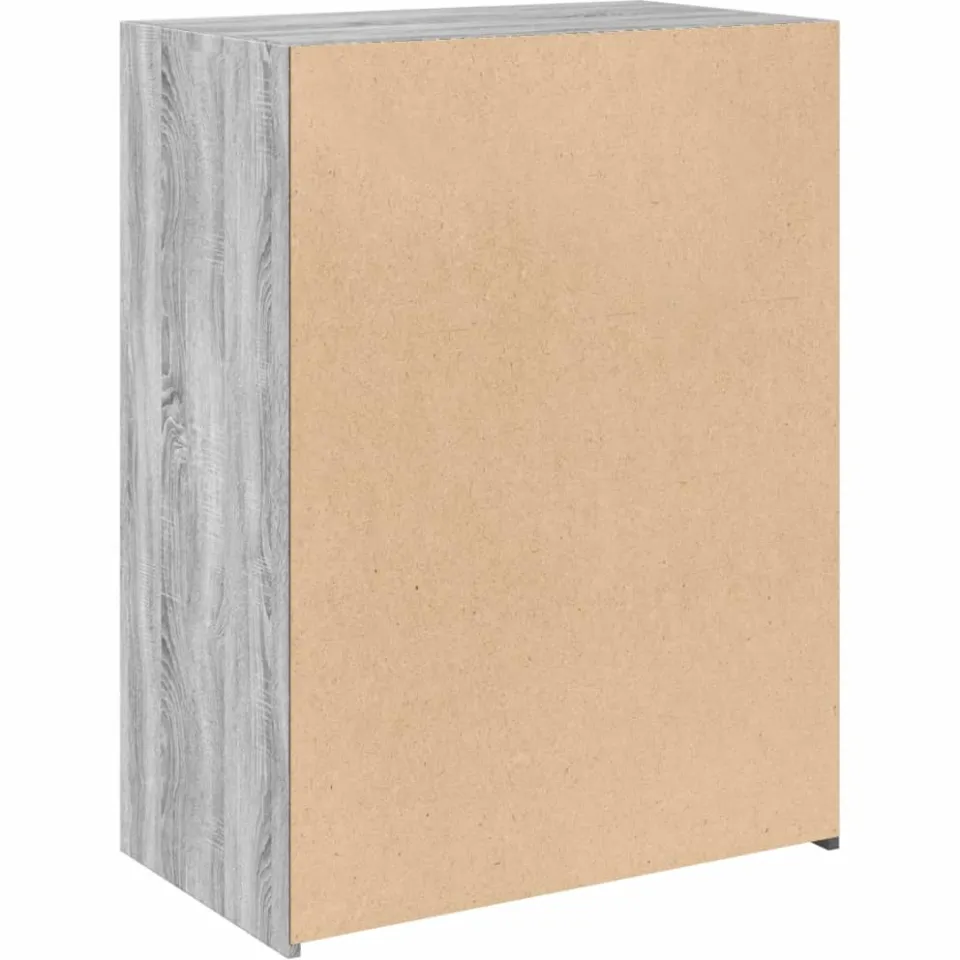 vidaXL Dressoir 70x41x93 cm bewerkt hout grijs sonoma eikenkleurig, foto 4