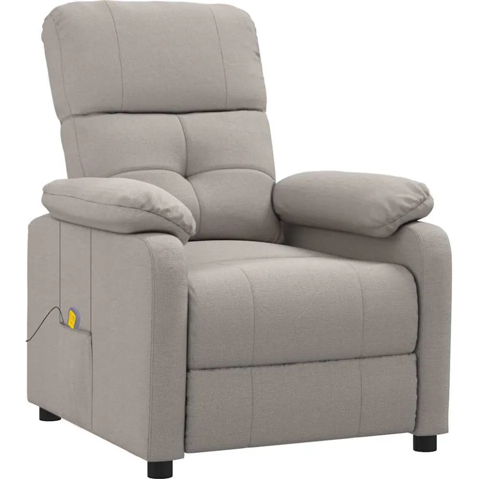 vidaXL Massagestoel stof taupe, foto 3