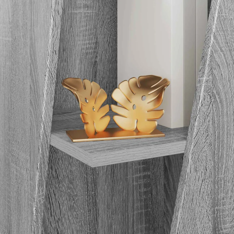vidaXL Zijplank 33 x 32 x 70,5 cm Bewerkt hout Grijs Sonoma, foto 4