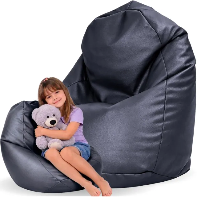 Cronen Mini Sako Poef XL Zwart - Comfortabele Zitzak voor Kinderen & Volwassenen