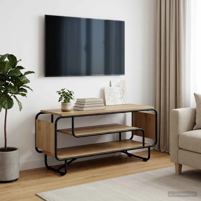 vidaXL TV-standaard 98 x 36 x 45 cm Artisanaal eiken Bruin