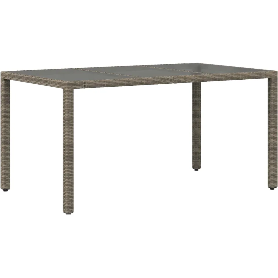 vidaXL Buiten eettafelset 5 st Grijs poly rattan, foto 4