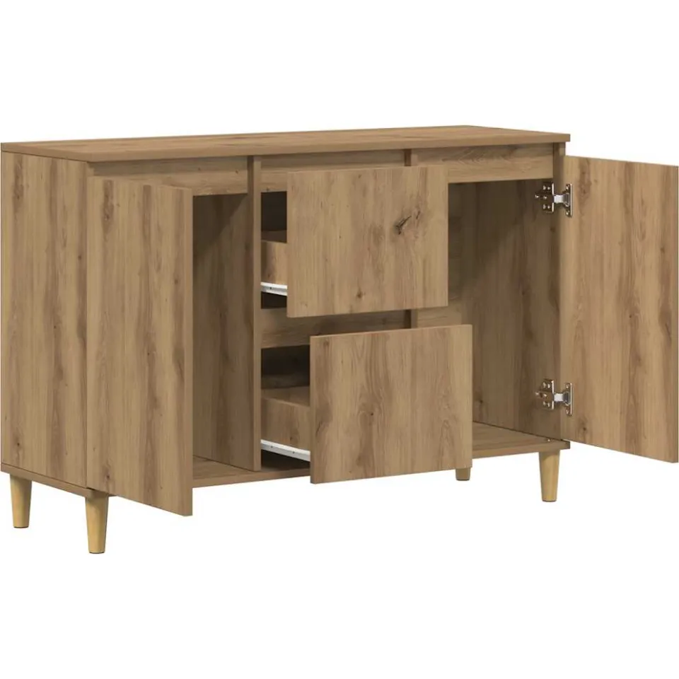 vidaXL Dressoir 102x35x70 cm bewerkt hout artisanaal eikenkleurig, foto 4