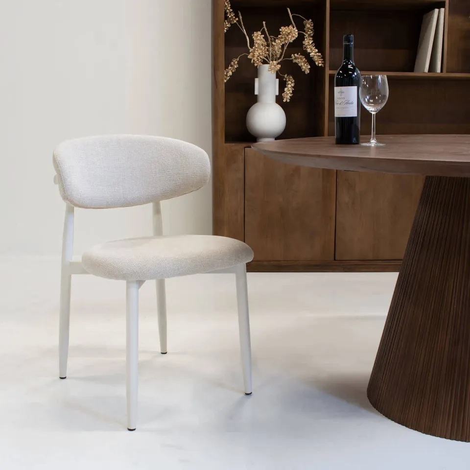 Giga Meubel Alexia eetkamerstoel beige wit, foto 4