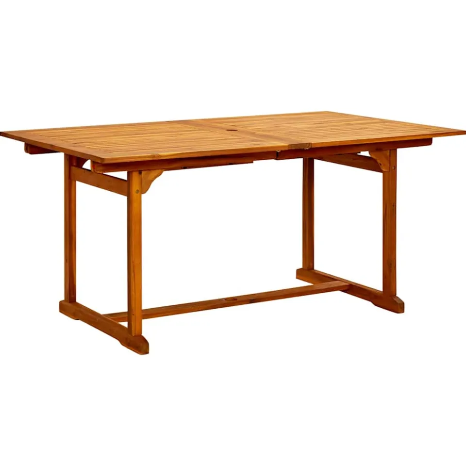 vidaXL Tuintafel (160-240)x100x75 cm massief acaciahout bruin, foto 3