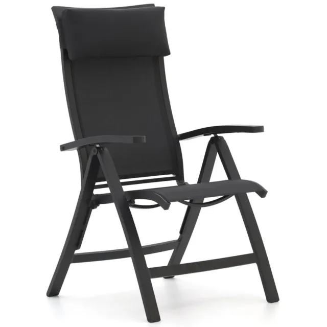 Bellagio tuinmeubelen Bellagio Lugo/Lodola ø 130cm dining tuinset 5-delig verstelbaar Grijs