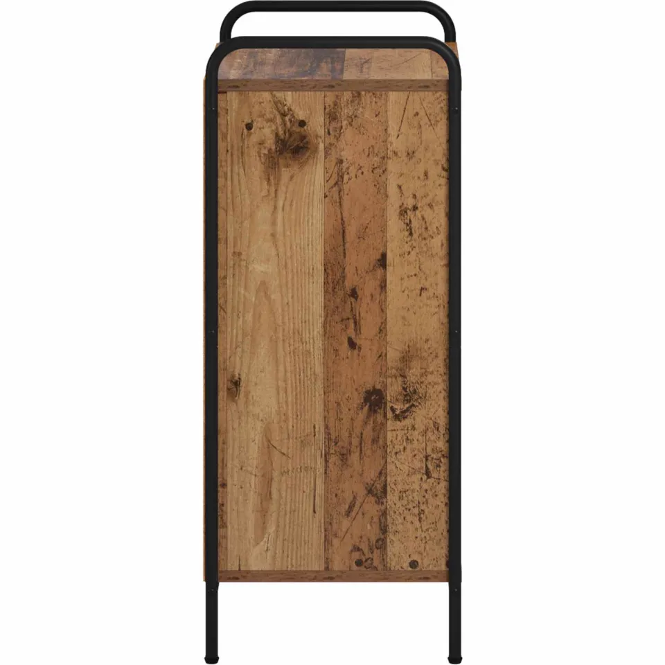 vidaXL Dressoir Oud hout 97 x 33 x 81 cm Bewerkt hout bruin, foto 4