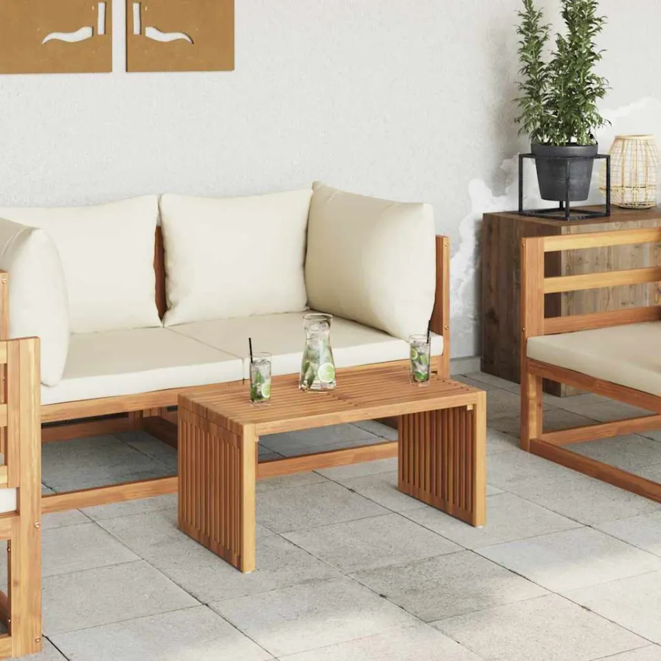 vidaXL Tuin Bijzettafel Bruin 70 x 37,5 x 35,5 cm Massief Teakhout, foto 4