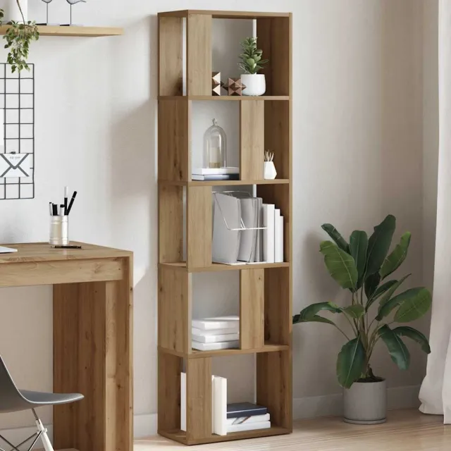 vidaXL Boekenkast 45x24x159 cm bewerkt hout artisanaal eikenkleur, foto 2