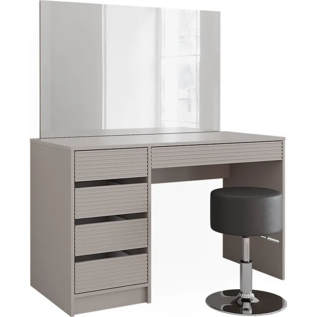Vicco Kaptafel Sherry, Kasjmier, 120 cm met spiegel en kruk
