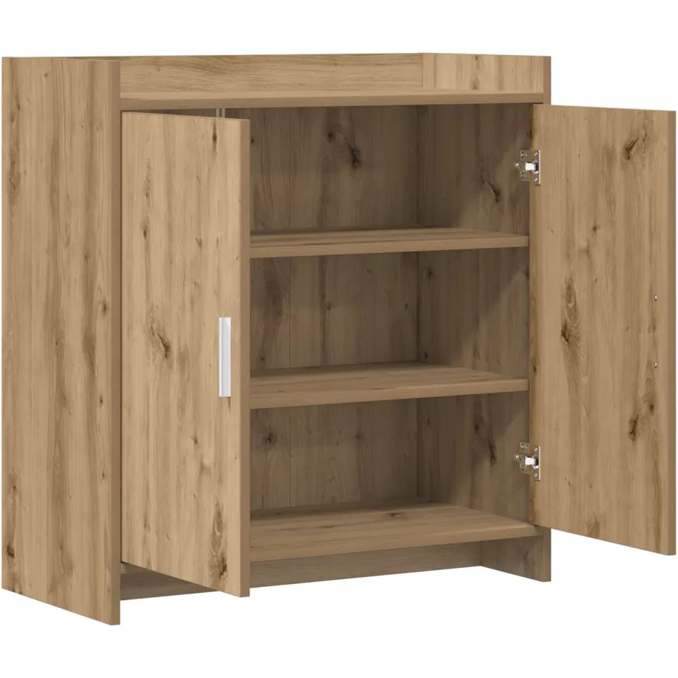 vidaXL Dressoir Artisanaal eiken 72 x 36 x 80 cm Bewerkt hout, foto 4