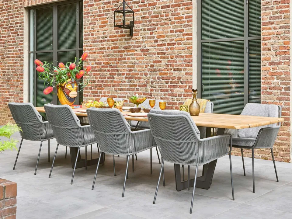 Suns Punta dining tuinstoel taupe, foto 3