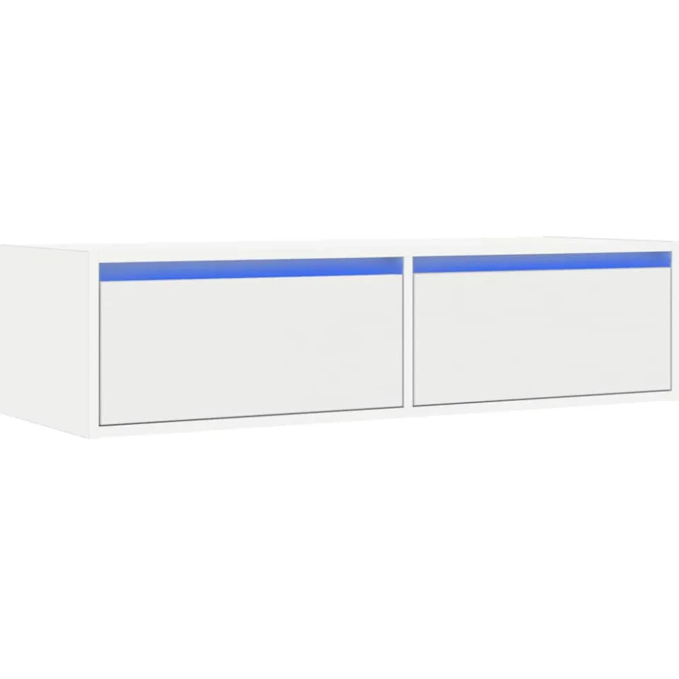 vidaXL Tv-meubel met LED-verlichting 100X35,5x25 cm wit