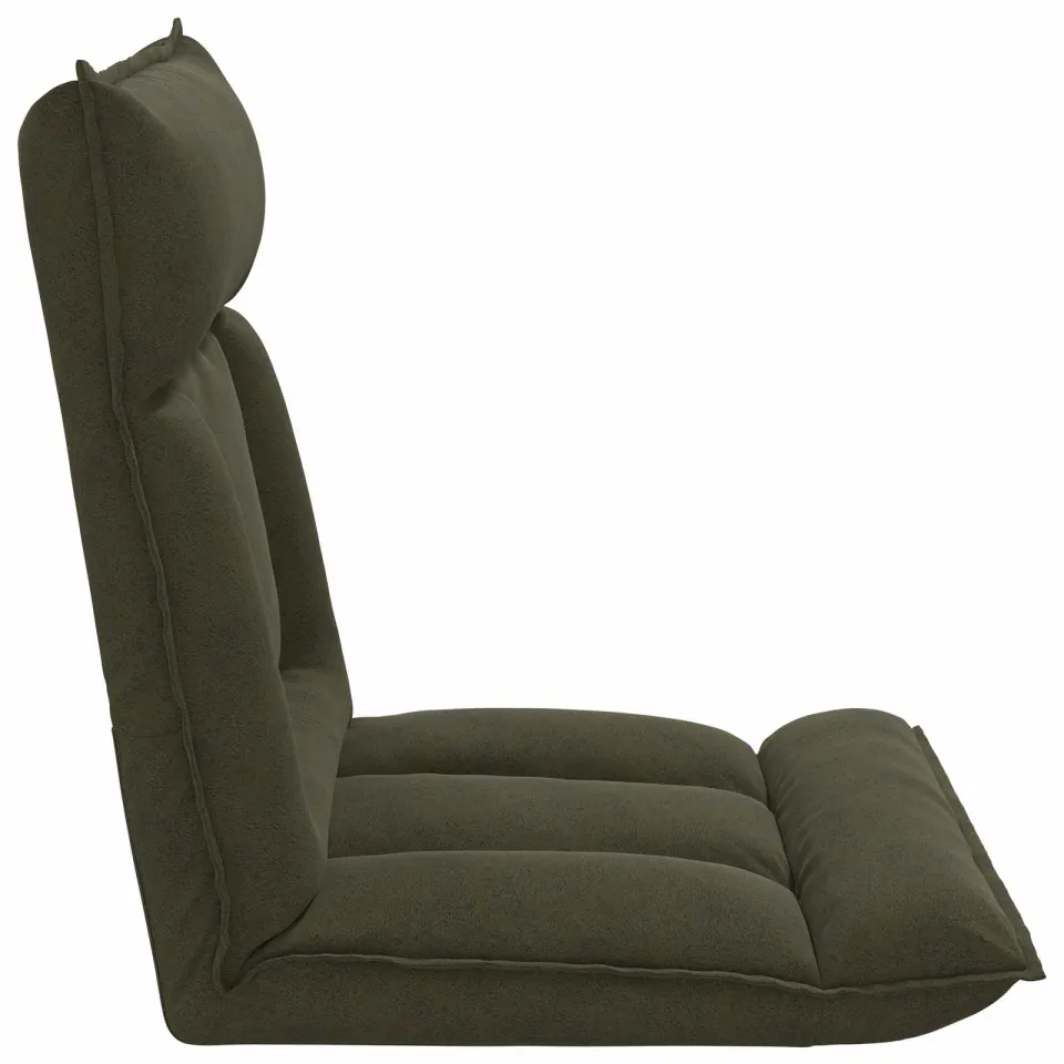 vidaXL Verstelbare vlo stoelen Legergroen Stof groen, foto 4