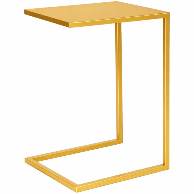 Anwicar Salontafel Loft 60x40x33cm - Bijzettafel - Side Table - Bijzettafeltje Goud