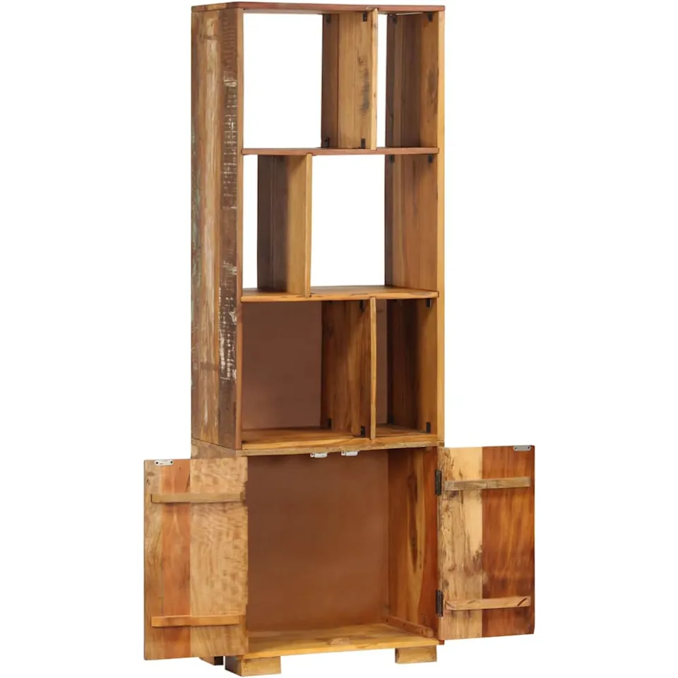 vidaXL Boekenkast 60x35x180 cm massief gerecycled hout meerkleurig, foto 2
