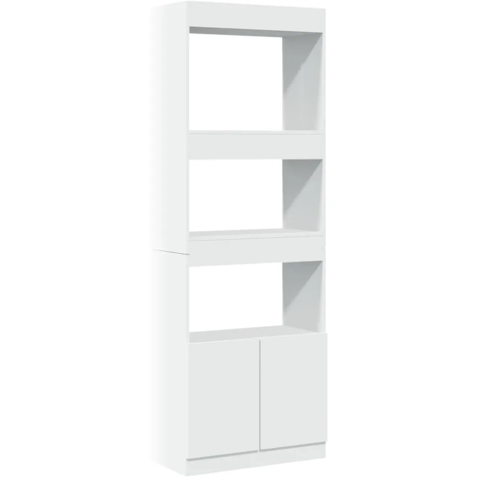 vidaXL Hoge kast 63x33x180 cm bewerkt hout wit