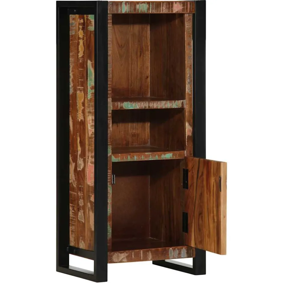 vidaXL Badkamerkast 40x30x90 cm massief recycled hout bruin, foto 2
