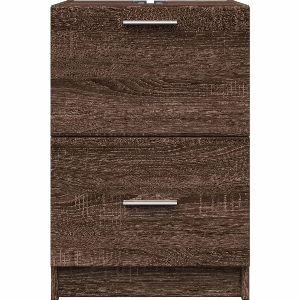 vidaXL Wastafelkast 40x37x59 cm bewerkt hout bruin eikenkleurig, foto 4