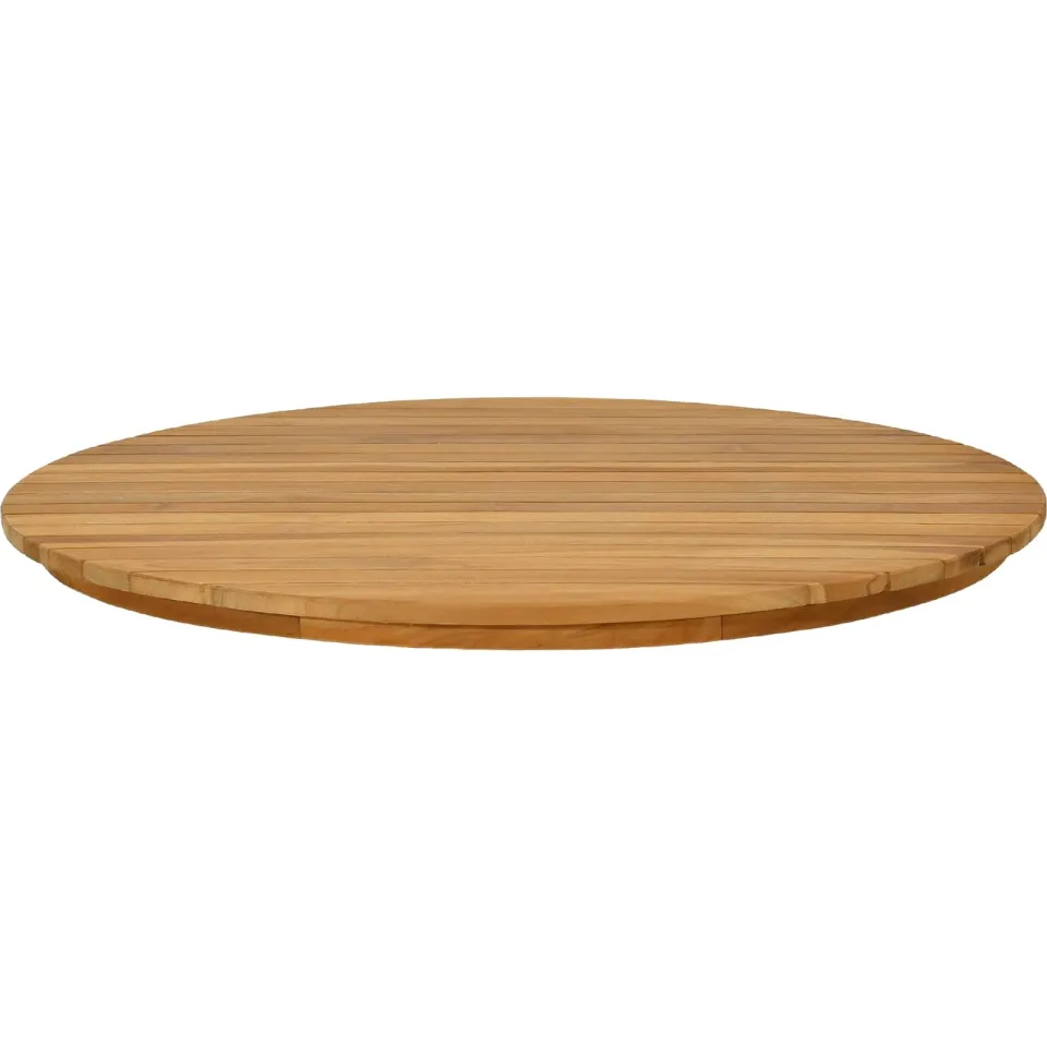 vidaXL Tafelblad Ø 70 x 3,5 Rond Massief Teakhout Naturel Bruin