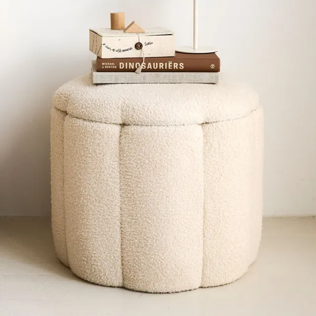 Petite Amélie Opbergpoef Fleur Beige
