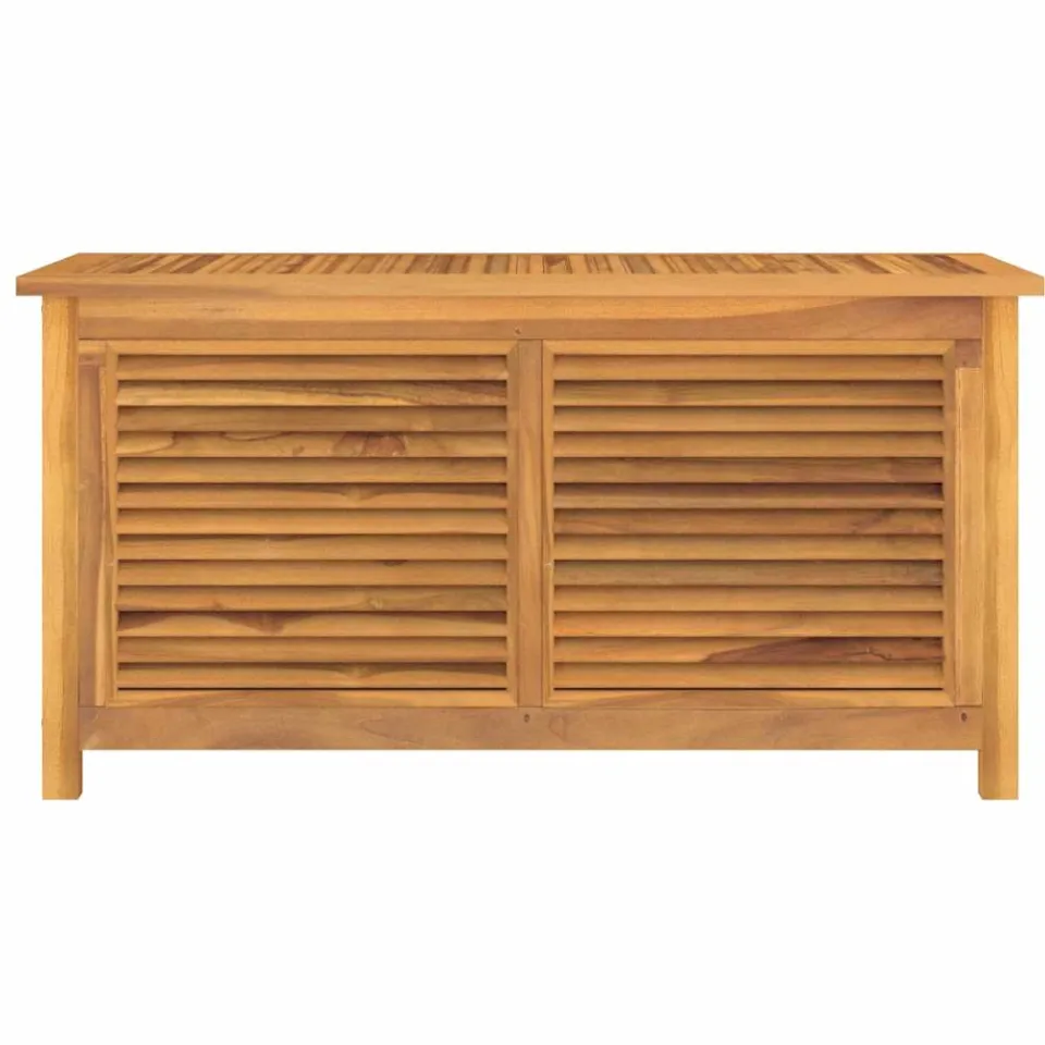 vidaXL Tuinbox met zak 114x50x58 cm massief teakhout Bruin