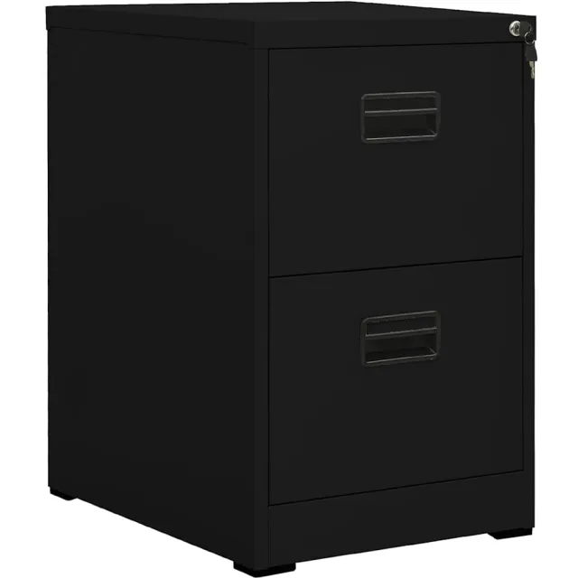 vidaXL Archiefkast 46x62x72,5 cm staal zwart