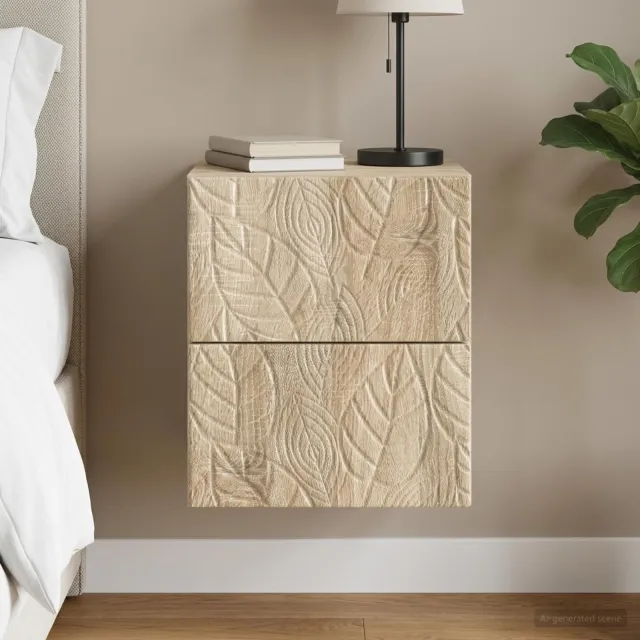 vidaXL Wandbeugel Bedkast Sonoma Eiken 34,5 x 33 x 40 cm Bewerkt hout, foto 2