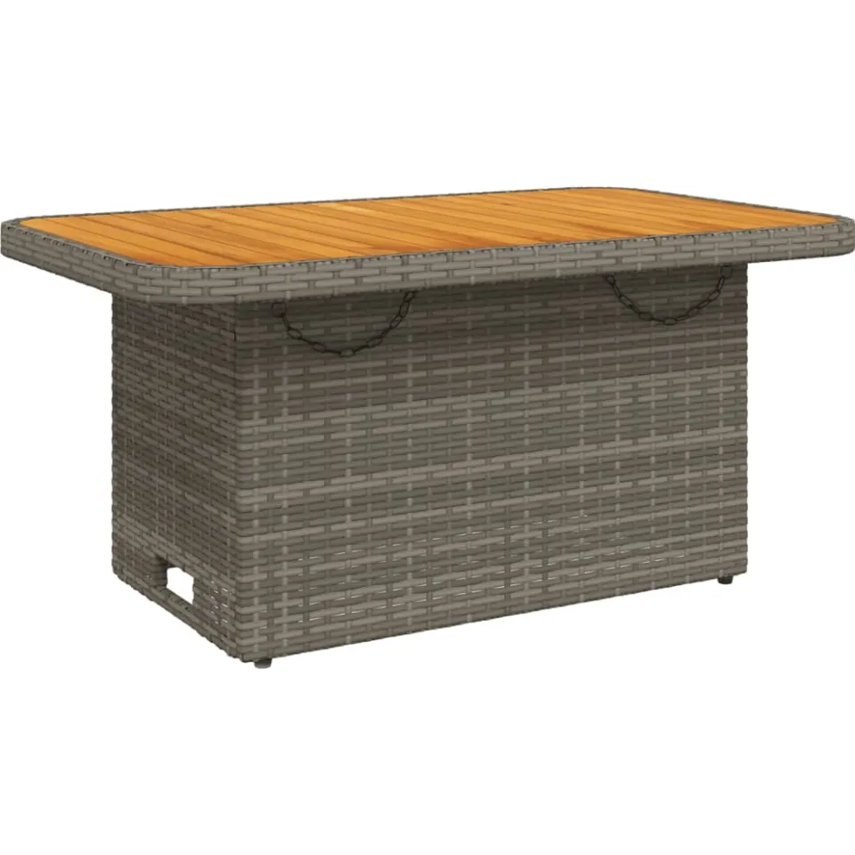 vidaXL 4-delige Tuinset met kussens poly rattan grijs, foto 3