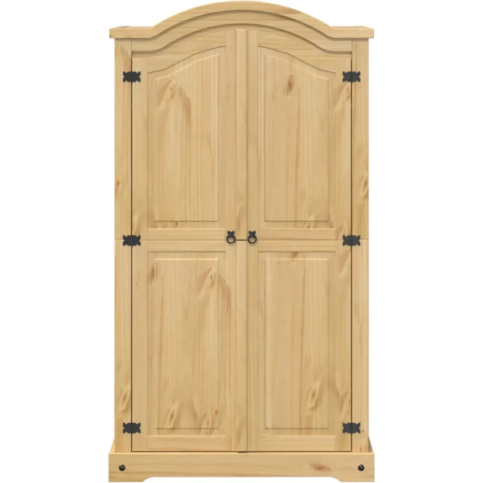vidaXL Kledingkast Corona 102x52x186 cm massief grenenhout Bruin