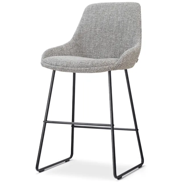 Nolon Nino-Isa barkruk grijs blend - zwart onderstel - 65 cm
