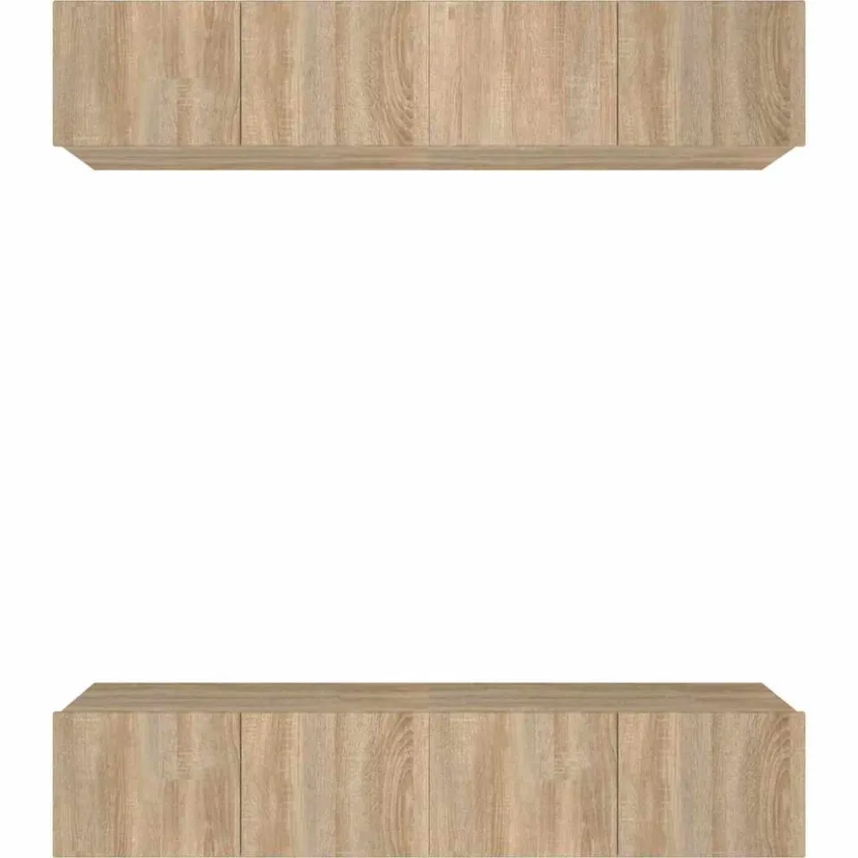 vidaXL Tv-meubels 4 st 80x30x30 cm bewerkt hout sonoma eikenkleurig, foto 3