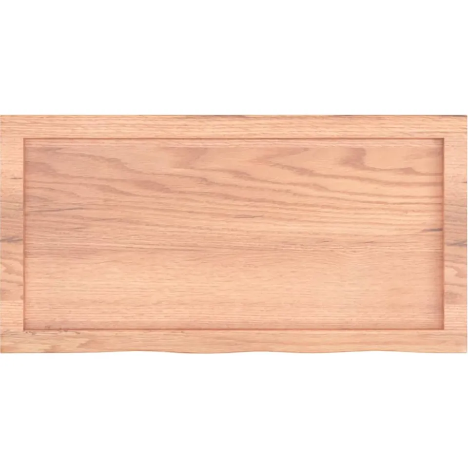 vidaXL Tafelblad 80x40x(2-4) cm behandeld massief eikenhout lichtbruin