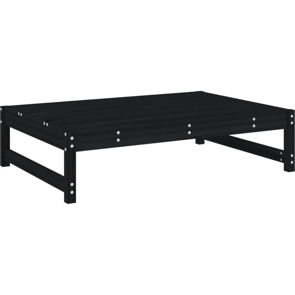 vidaXL 5-delige Loungeset massief grenenhout zwart, foto 4